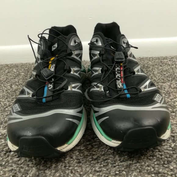 Salomon XT-6 Advanced S/LAB Black White Mint Leaf Teal Green sz 11.5 413170 - Picture 2 of 8